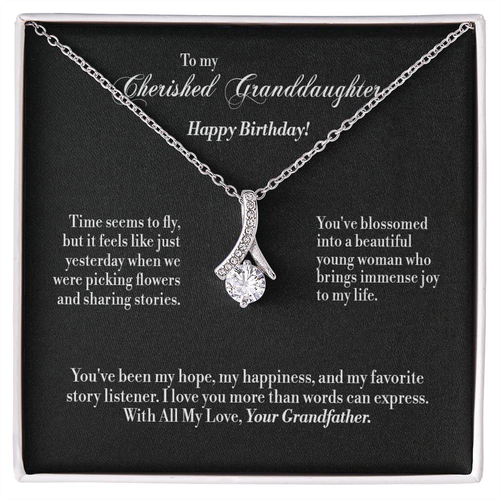 Alluring Beauty Necklace - For Granddaughter - Birthday Jewelry Gifts from Grandfather