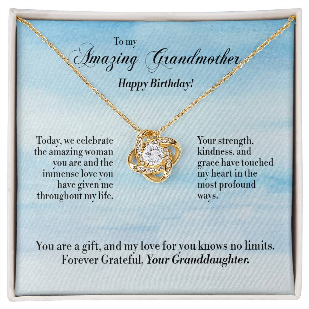 Love Knot  - For Grandmother - Birthday Jewelry Gifts from Granddaughter
