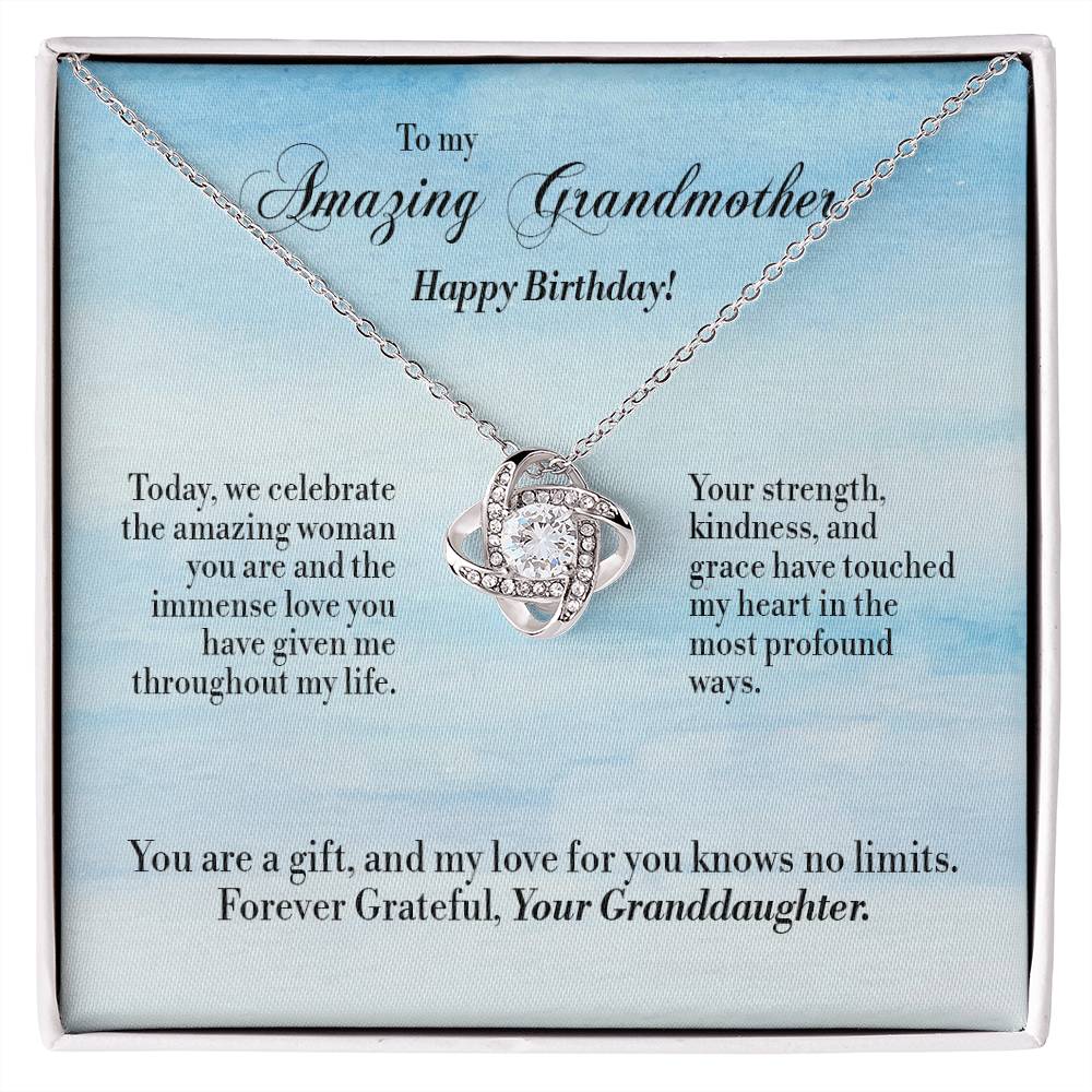 Love Knot  - For Grandmother - Birthday Jewelry Gifts from Granddaughter